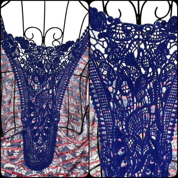 Bit & Bridle Burnout Tank Top Racerback Patriotic Red White & Blue Small - Picture 13 of 13